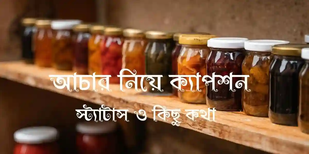 100+ আচার নিয়ে ক্যাপশন,স্ট্যাটাস ও কিছু কথা