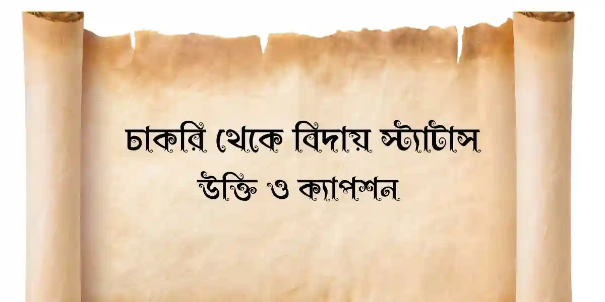 60+ চাকরি থেকে বিদায় স্ট্যাটাস, উক্তি ও ক্যাপশন