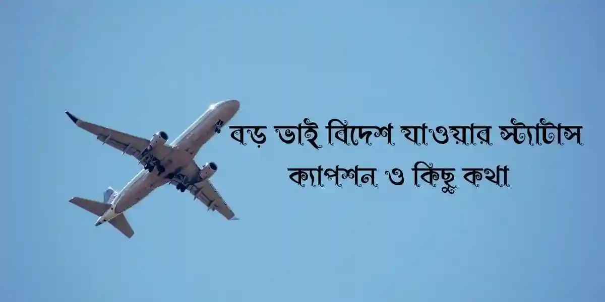 60+ বড় ভাই বিদেশ যাওয়ার স্ট্যাটাস,ক্যাপশন ও কিছু কথা 