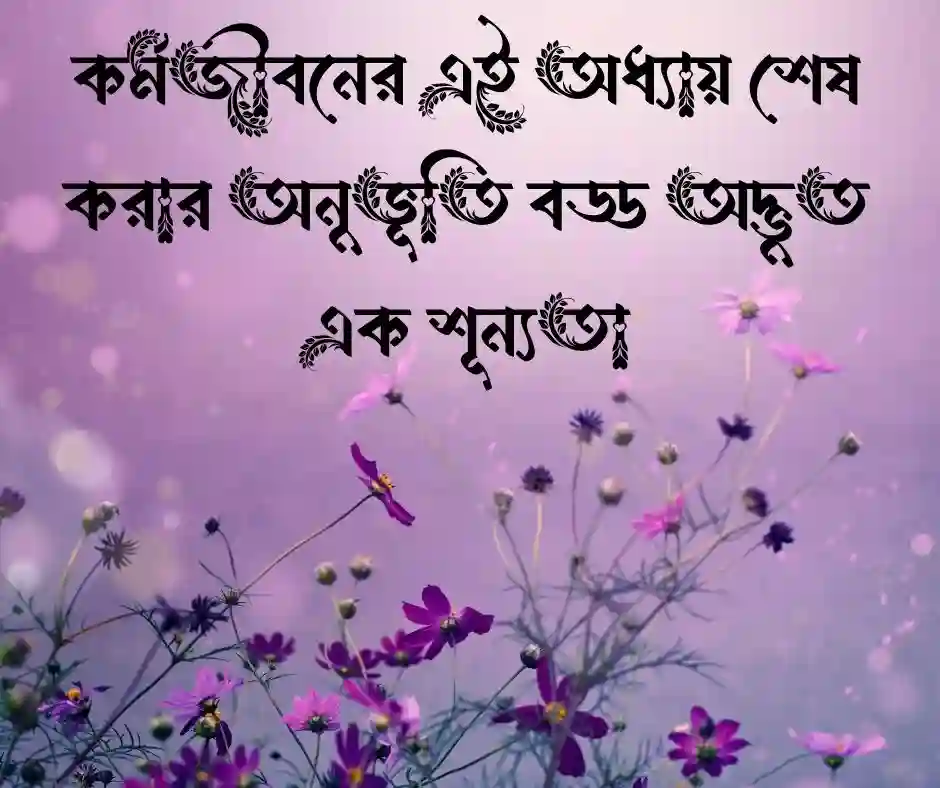 চাকরি থেকে বিদায় স্ট্যাটাস
