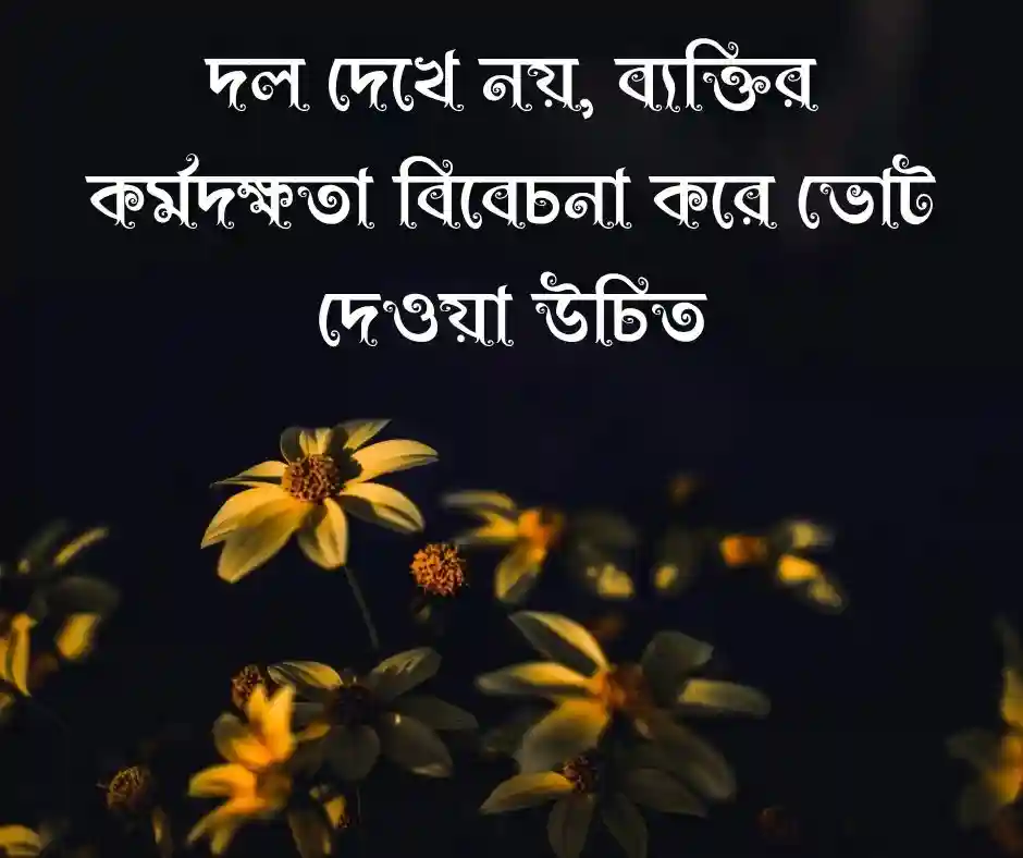 নেতা নির্বাচন নিয়ে উক্তি